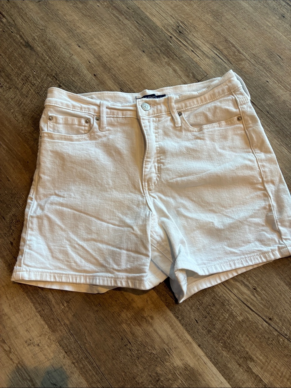 Calvin Klein Jeans White Denim Cutoff Shorts